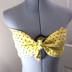 Reverseable Halter Top, pokadots/Hot peppers, Ties in front.